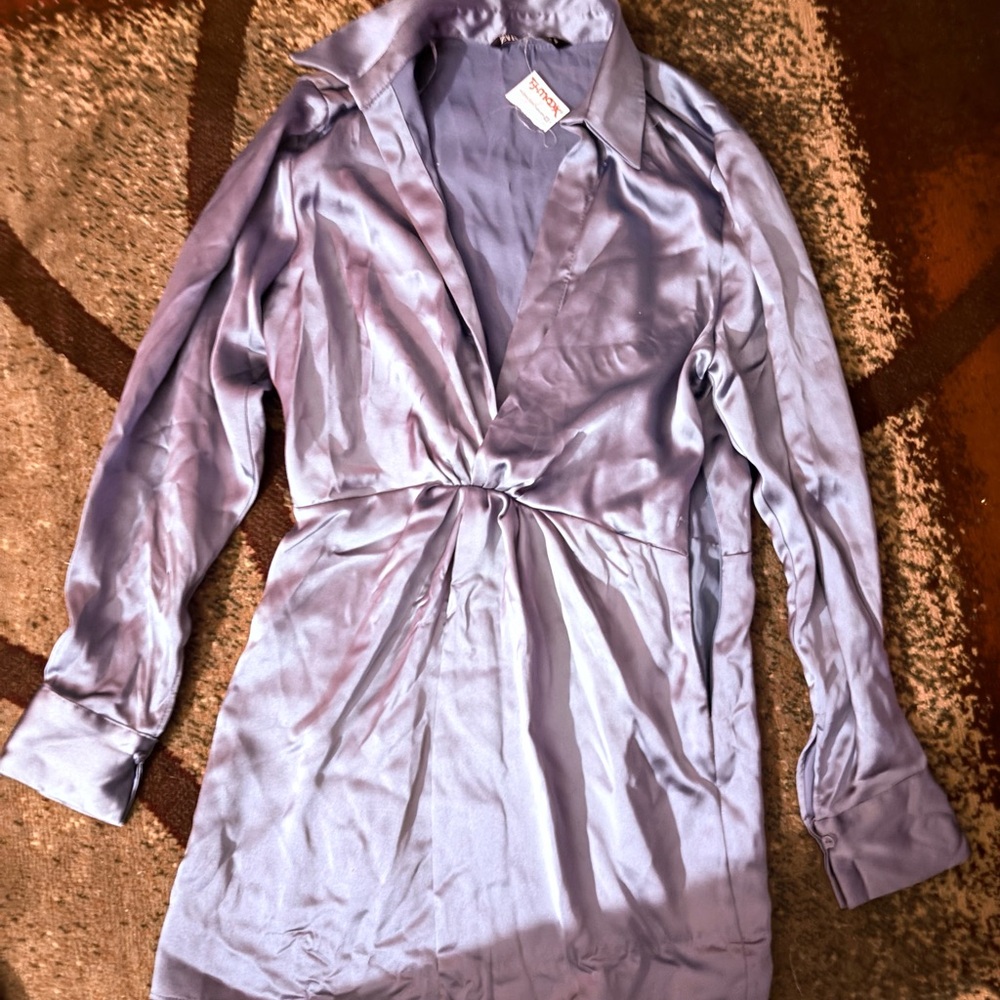 Zara Lavender Satin Robe